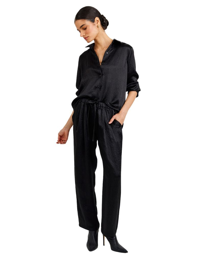 Pull On Slouchy Trouser Elastic Waist and Tie