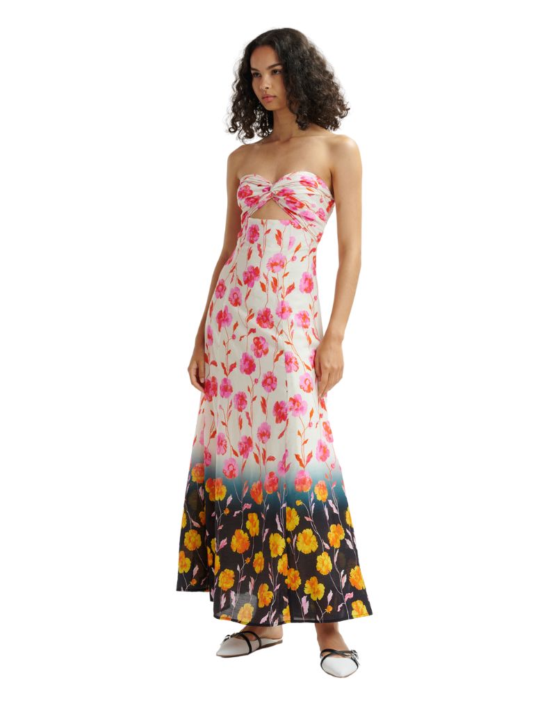 Heorgia Strapless Midi Dress Fairy Tale