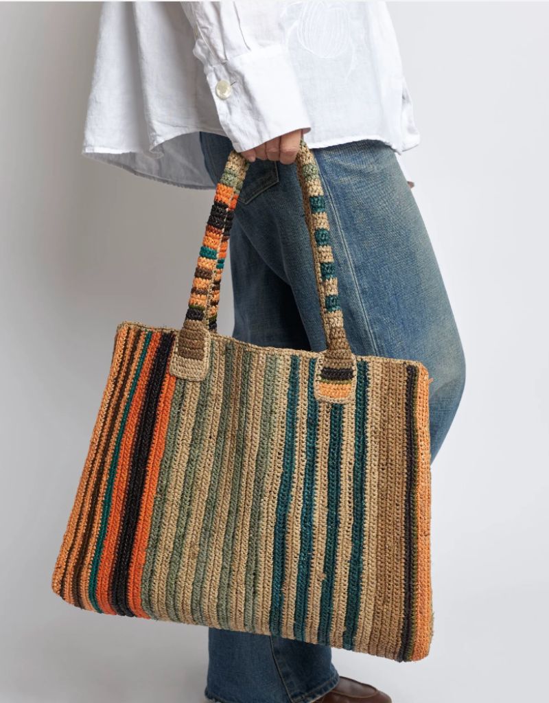 Raffia Bag Little Sister Safari