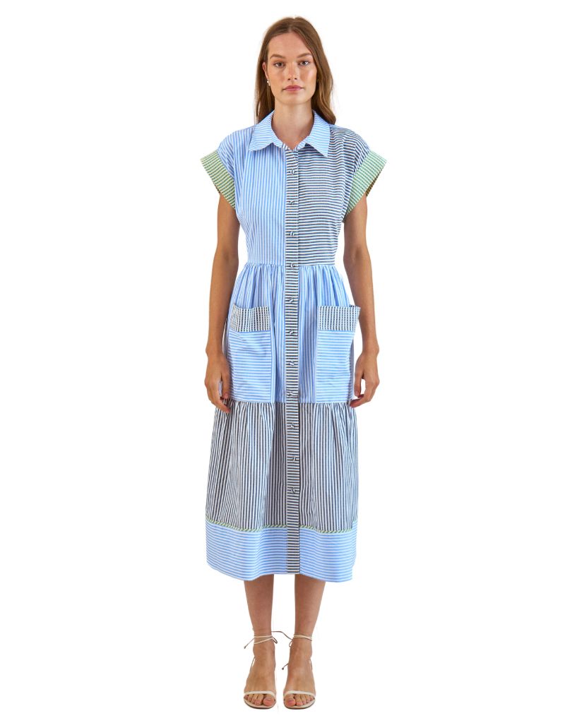 Sarah Dress Croquet Stripe