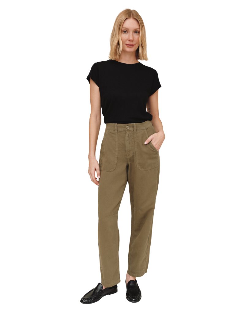 Porkchop Darted Knee Pant Olive Green