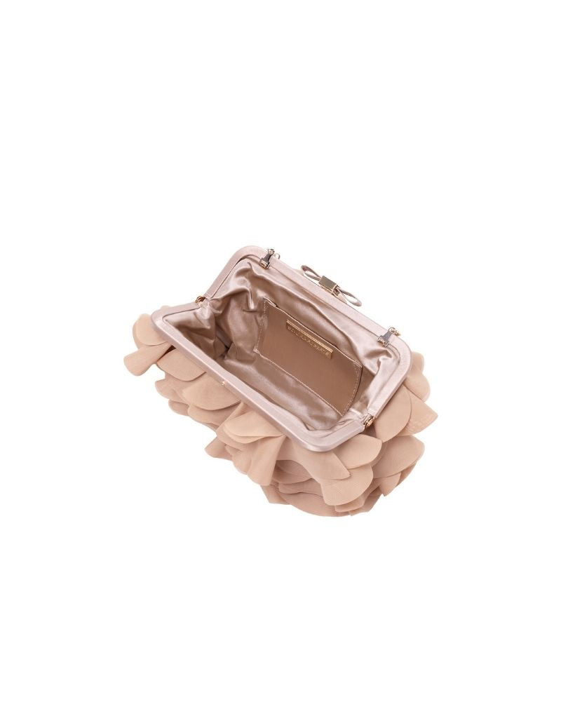 Chiffon Ruffled Clutch SRB-1291 Champagne