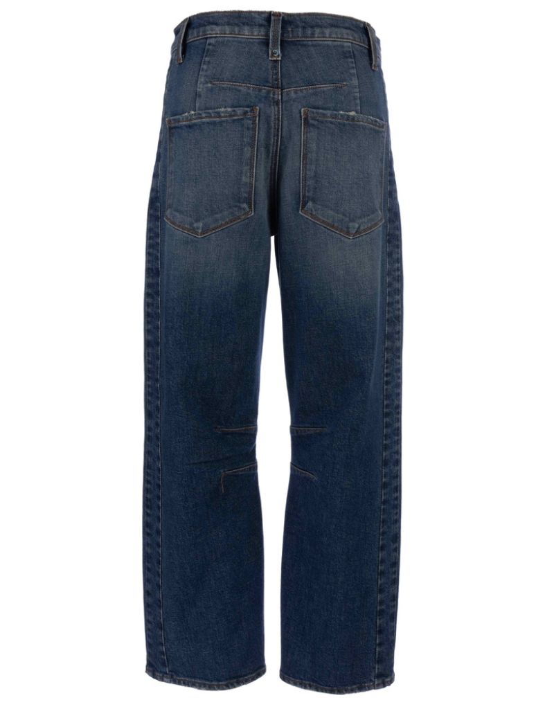 Jack Barrel Slouchy Straight Leg Raw Hem Medium Whistler Wash