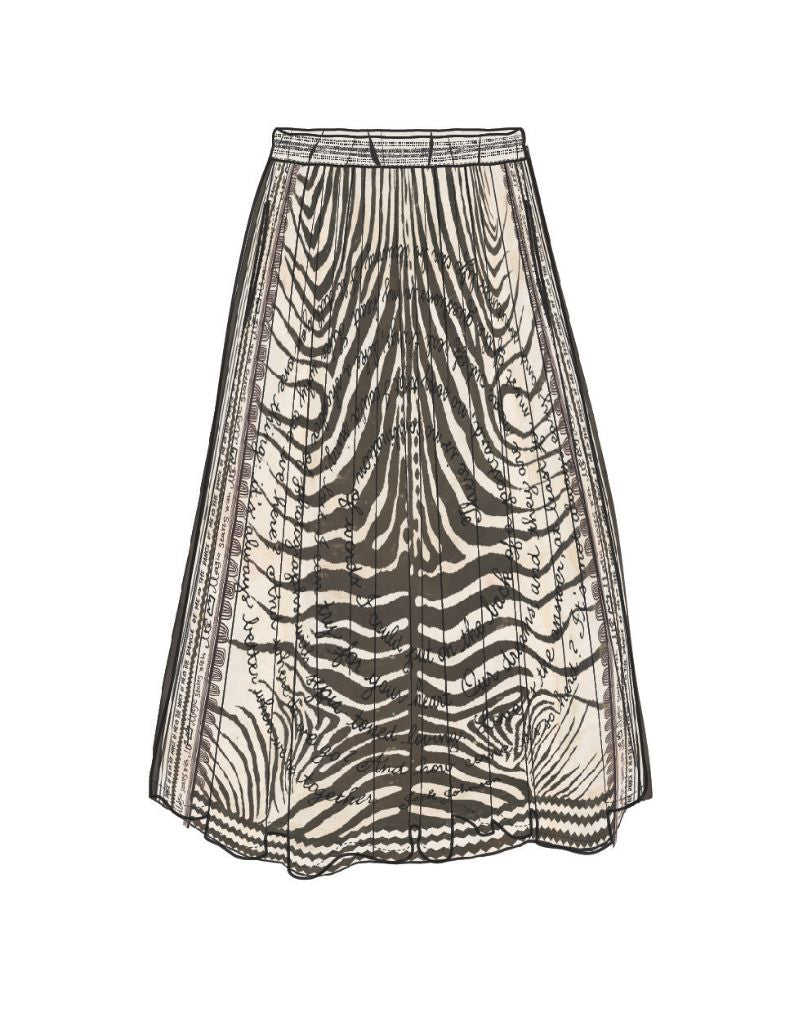 Vanessa Midi Skirt Noir Muse