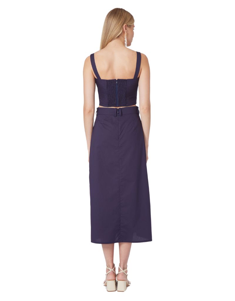 Jazlyn Skirt Navy Poplin