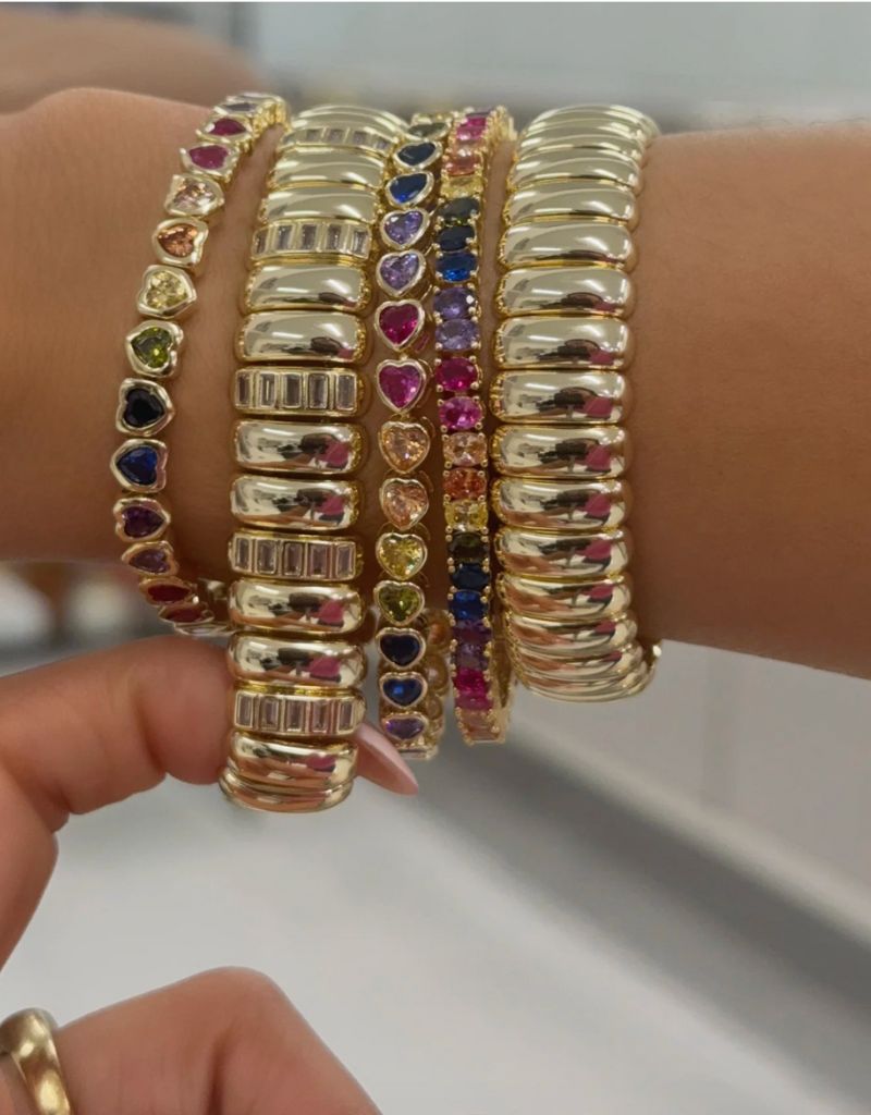 Luxe Tube Stretchy Bracelet Gold