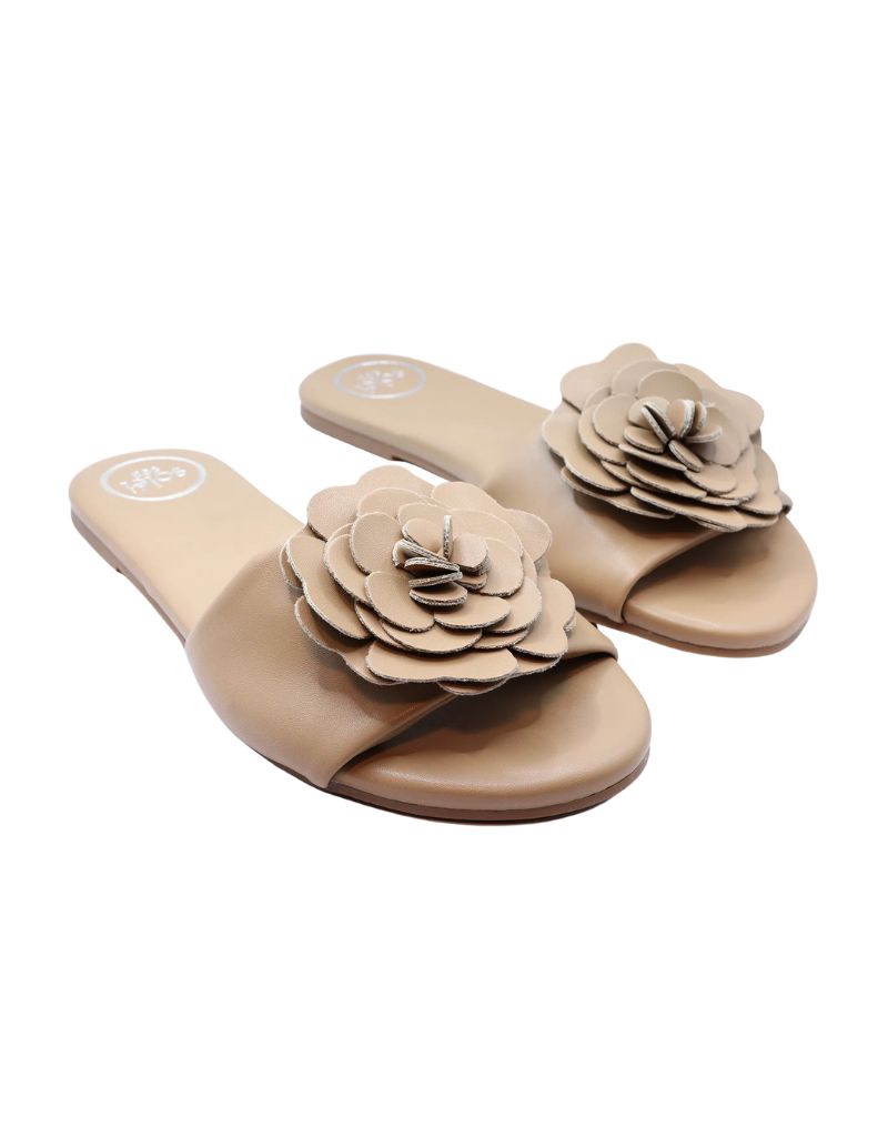 Dahlie Petal Slide Sandal Bistro