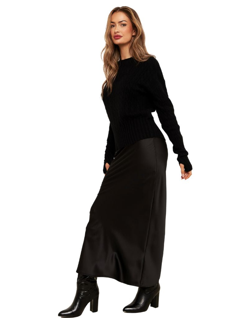 Cathy Cable Crew Black