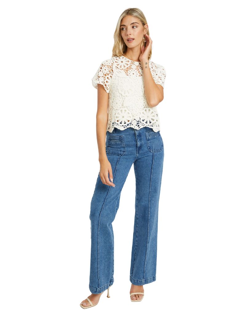 Carmen Ivory Lace Top