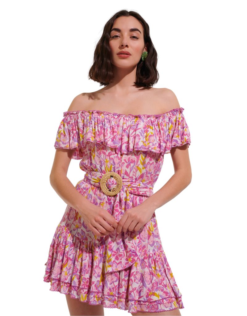 Mini Dress Bella V CK Pink Shadow