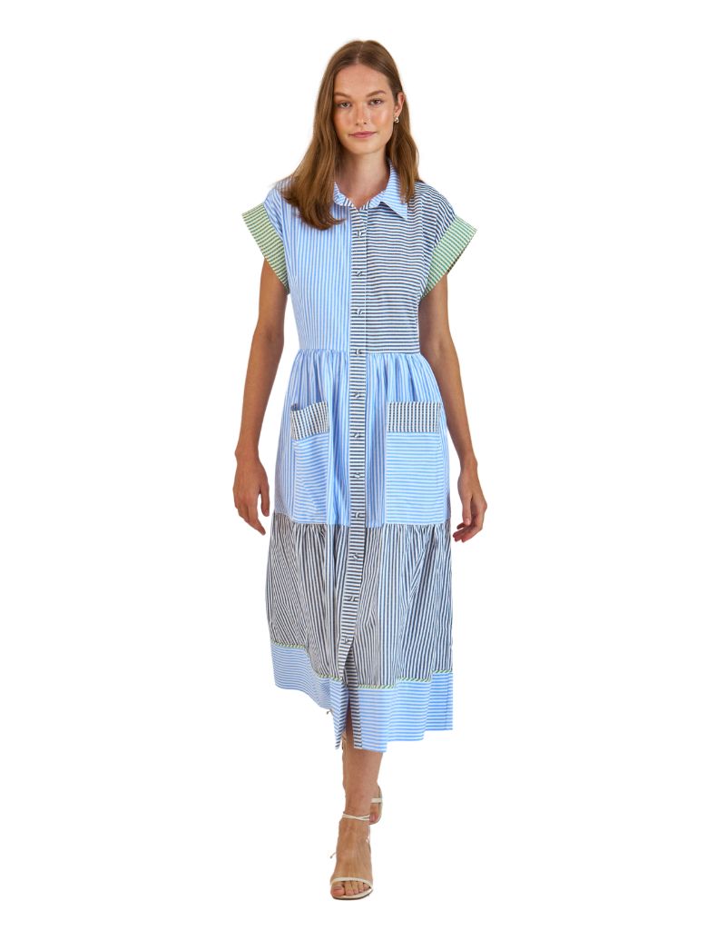 Sarah Dress Croquet Stripe