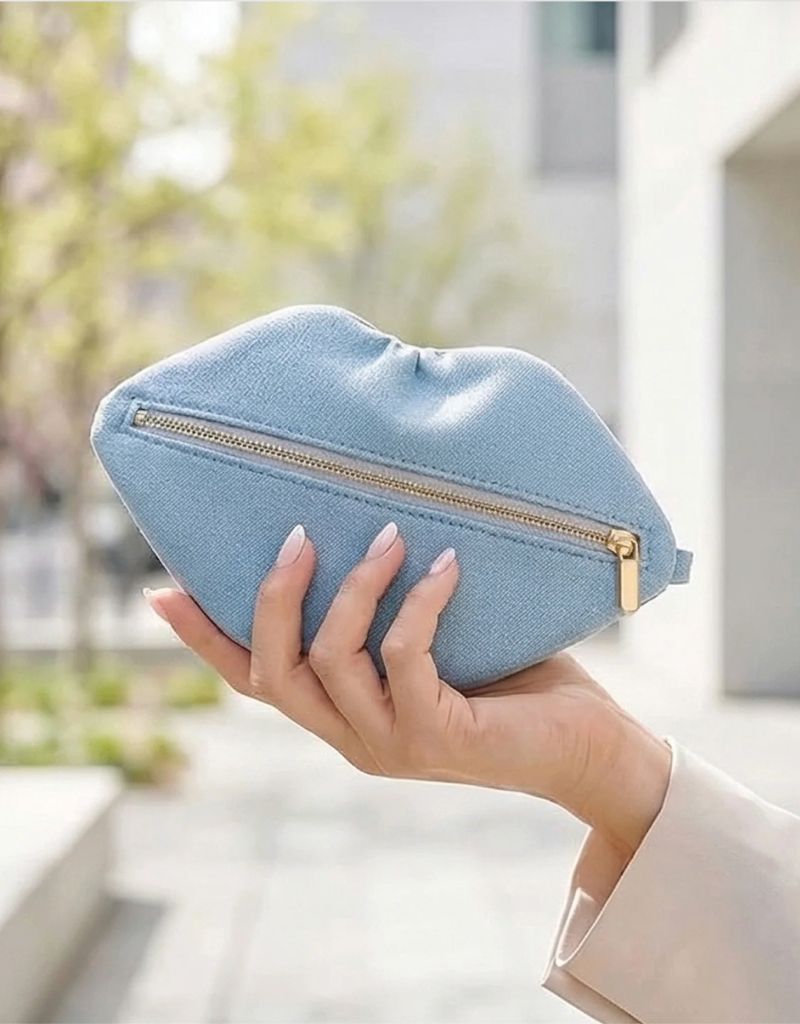 The Blake Light Blu Denim Lip Pouch