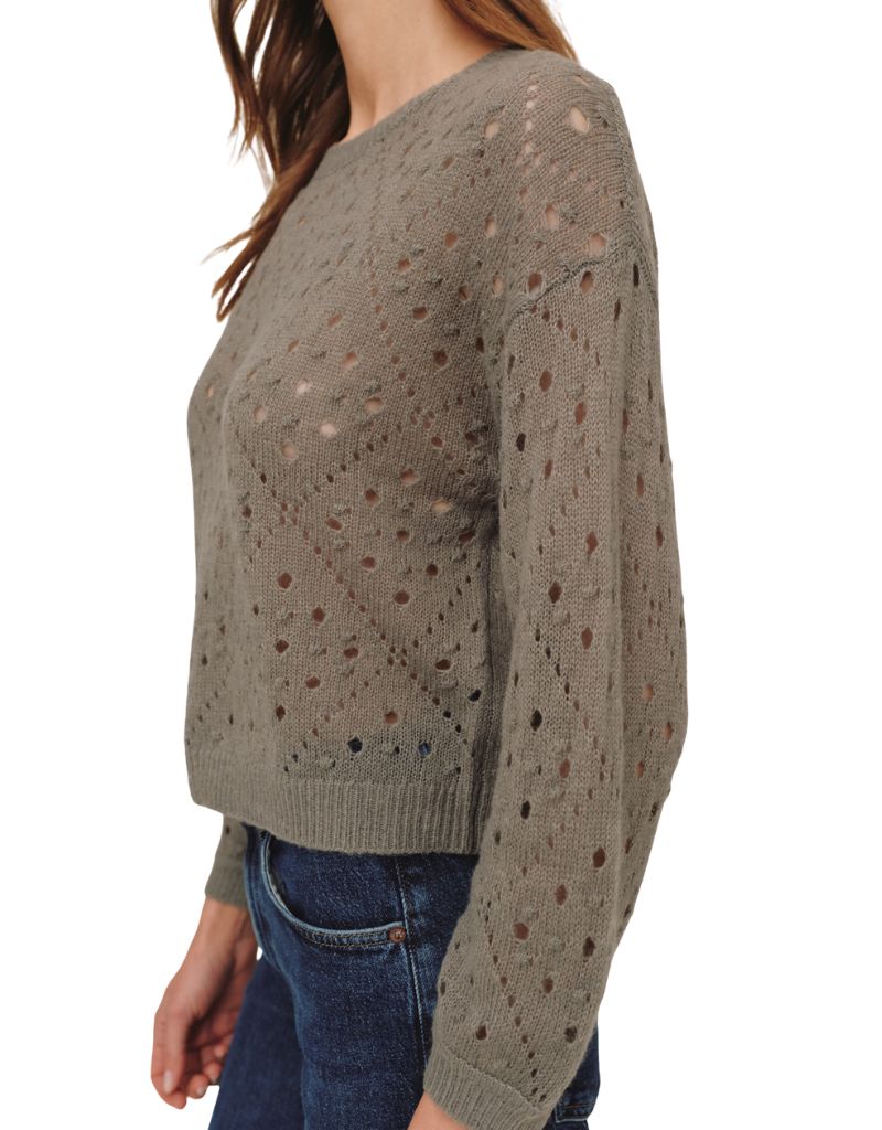 Balloon Sleeve Sweater Shadow Moss