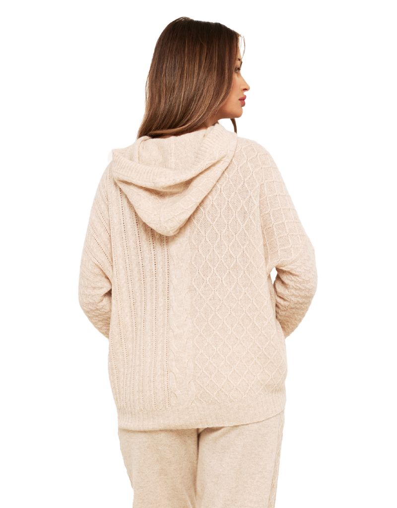 Luxe Cable Hoodie Cygnet