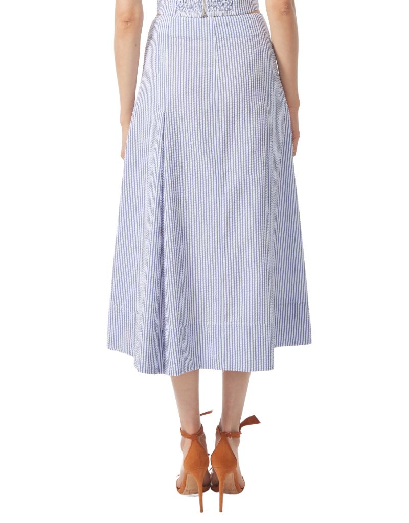 Kyra Skirt Blue Seersucker
