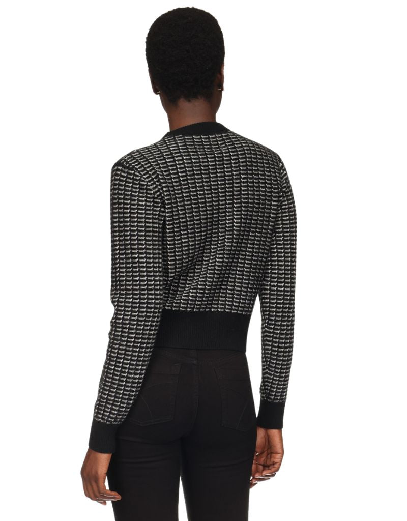 Etheral Stitch Crew Black Organic White F26
