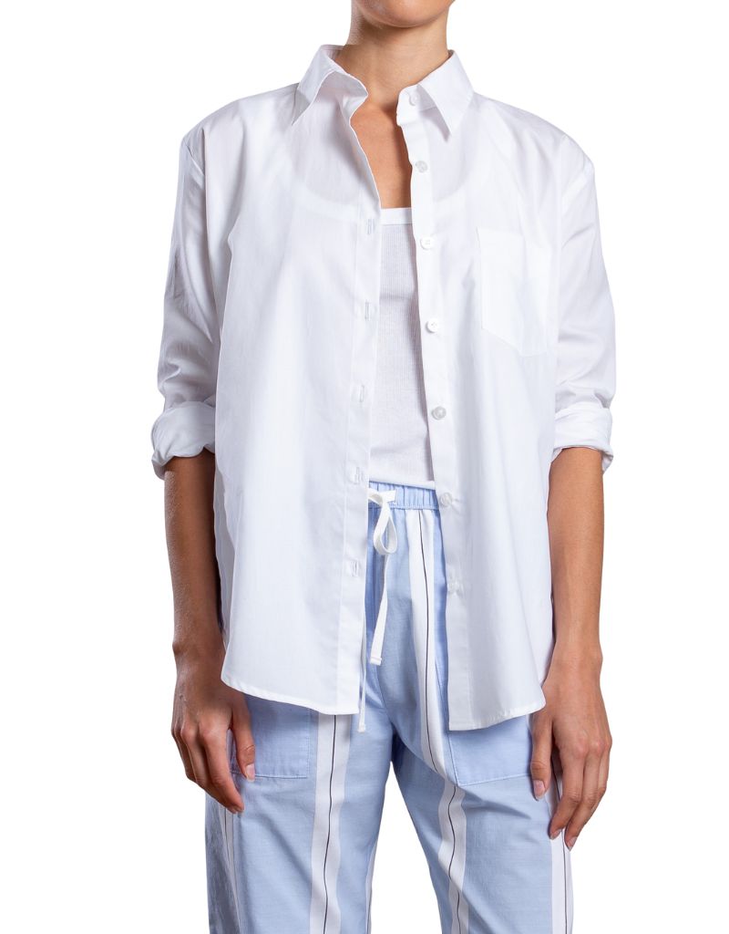 Sena Shirt in Marbella Poplin White