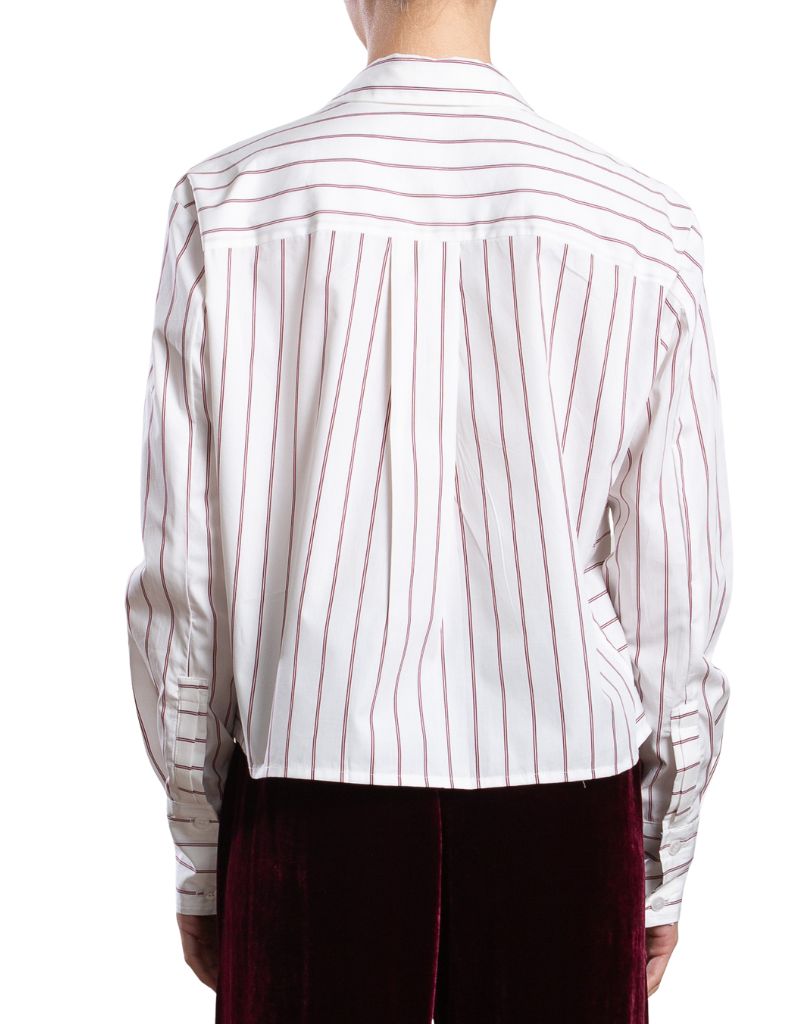 Enzo Shirt in Burgundy Stripe