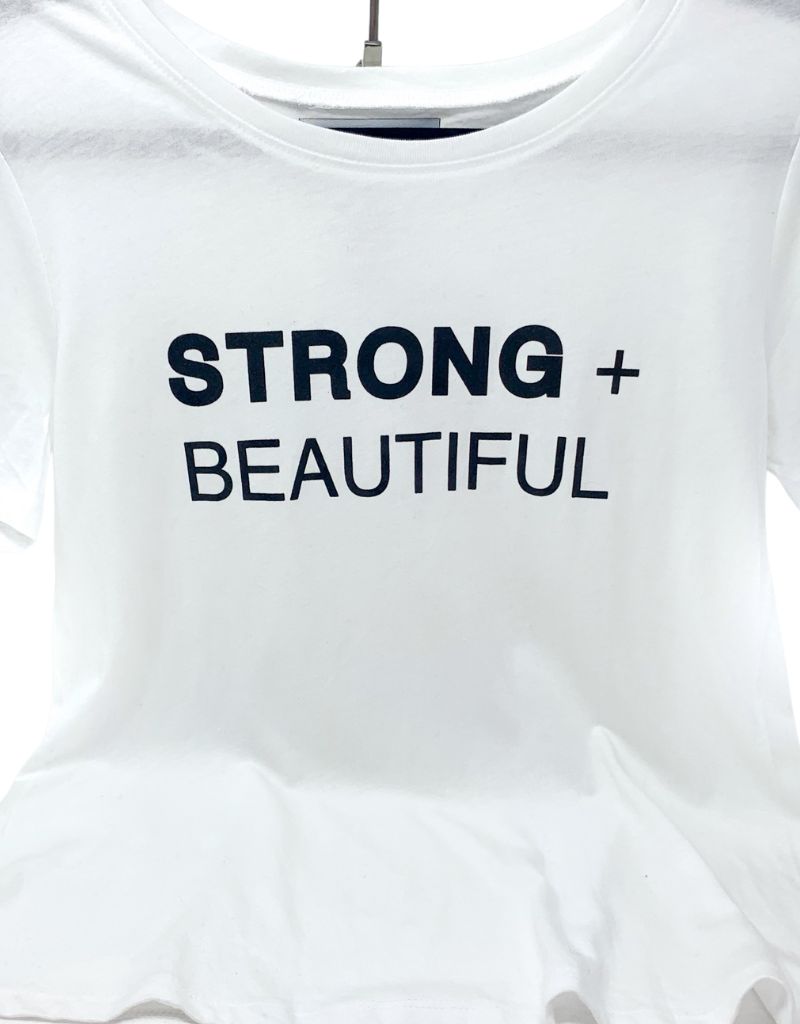 Strong + Beautiful Tee White