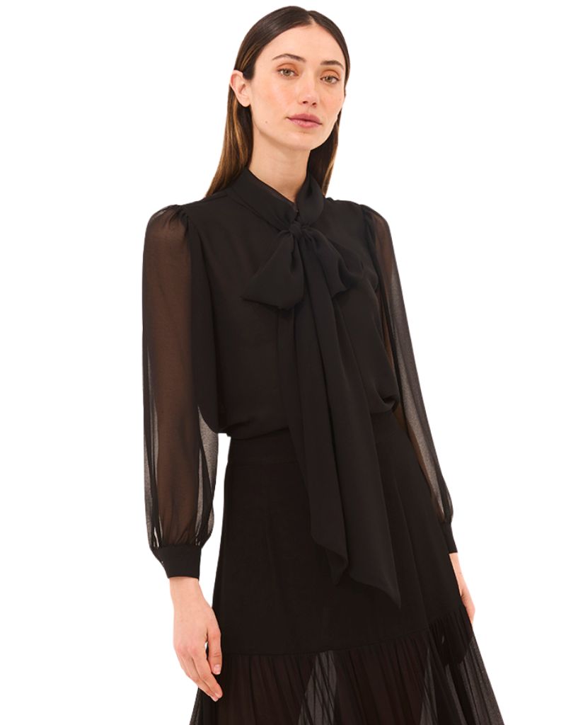 Velma Top Black Viscose