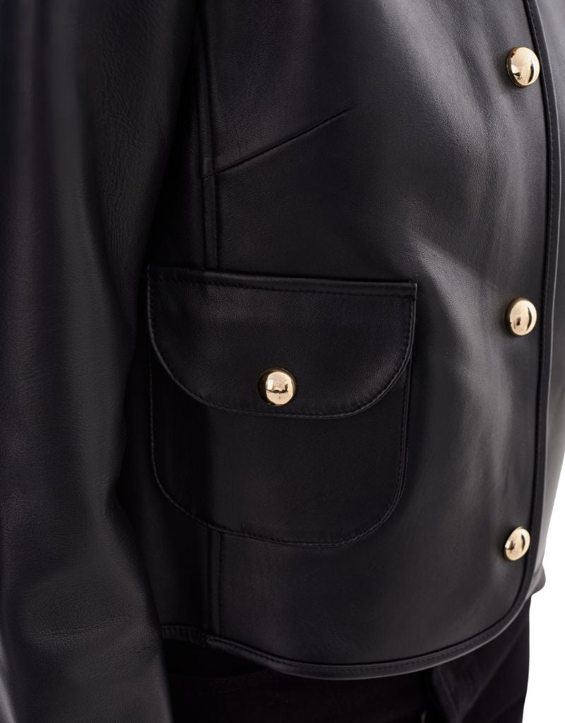 Francesca Leather Jacket Black