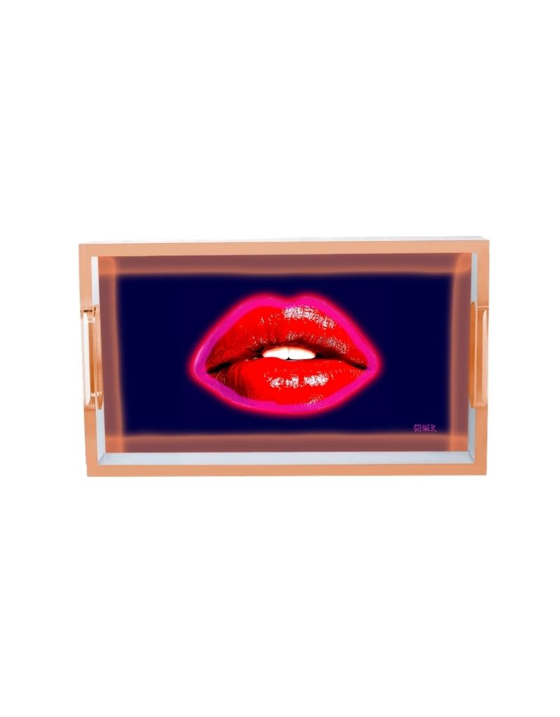 Midnight Kiss Acrylic Small Rectangle Tray