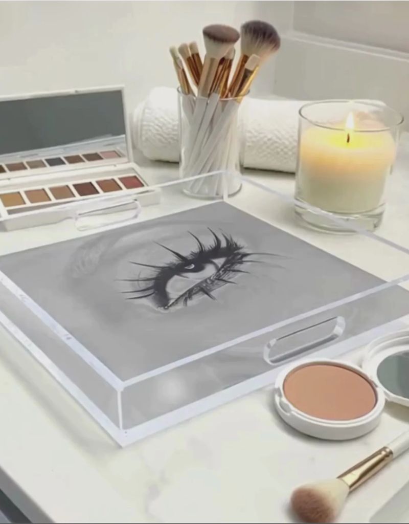 Midnight Eye Acrylic Square 12" Tray