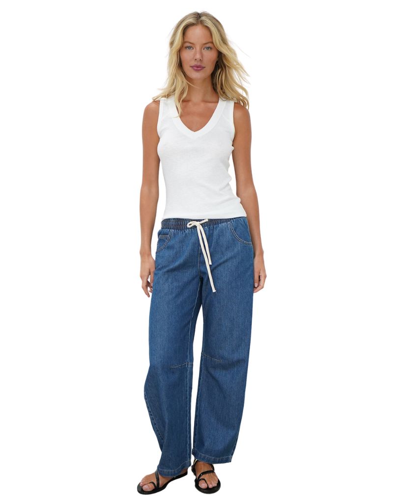 Lenny V Neck Top White