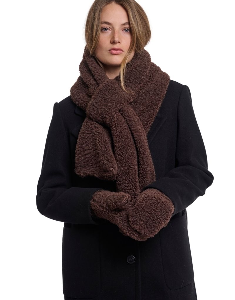 Aleida Teddy Gloves Coffee Roast F26