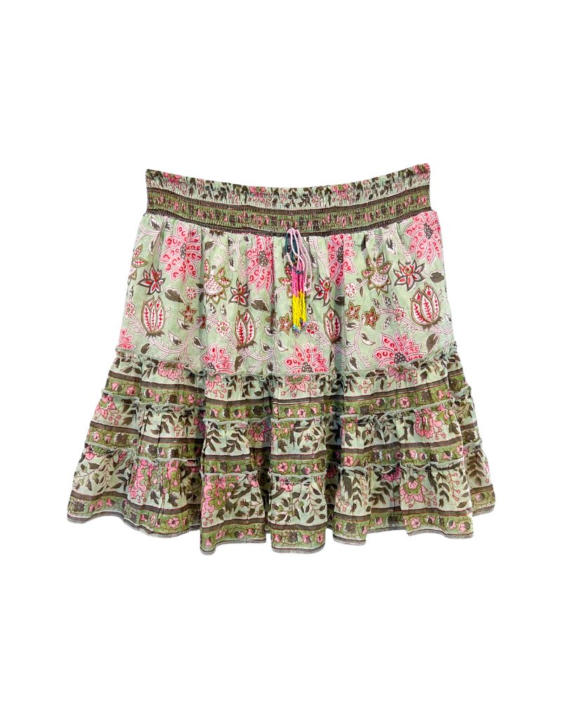 Millie Mini Skirt Mint and Pink Floral 8