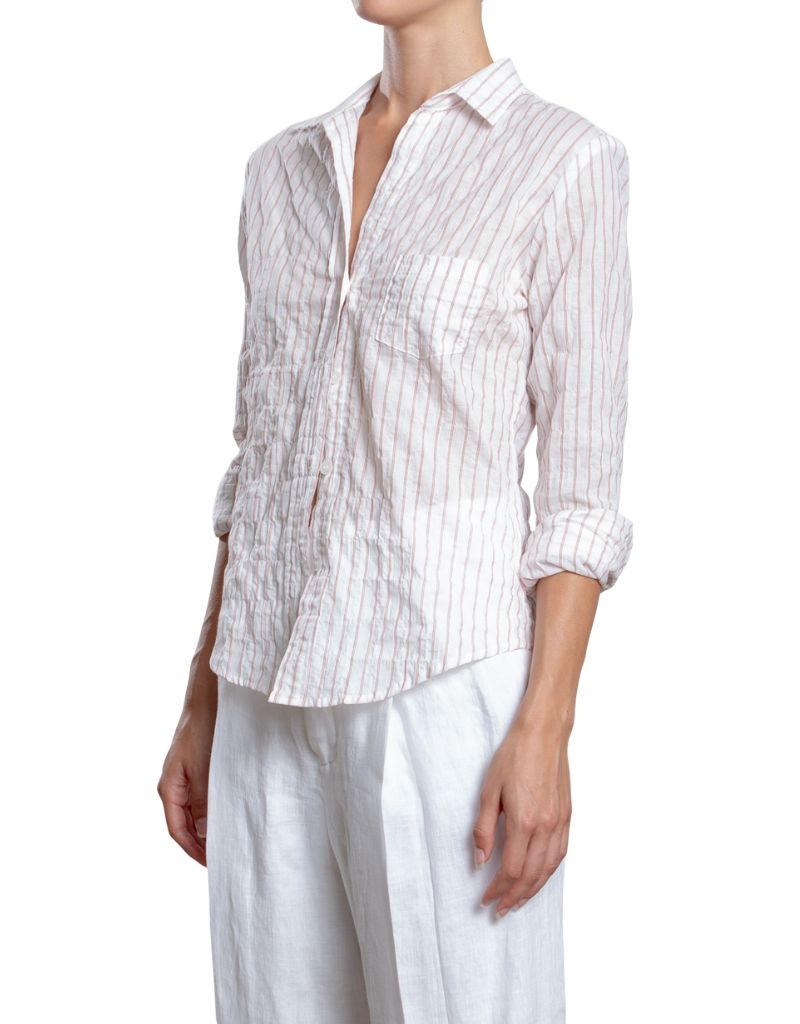 Layla Shirt in Japanese Stripe Brick