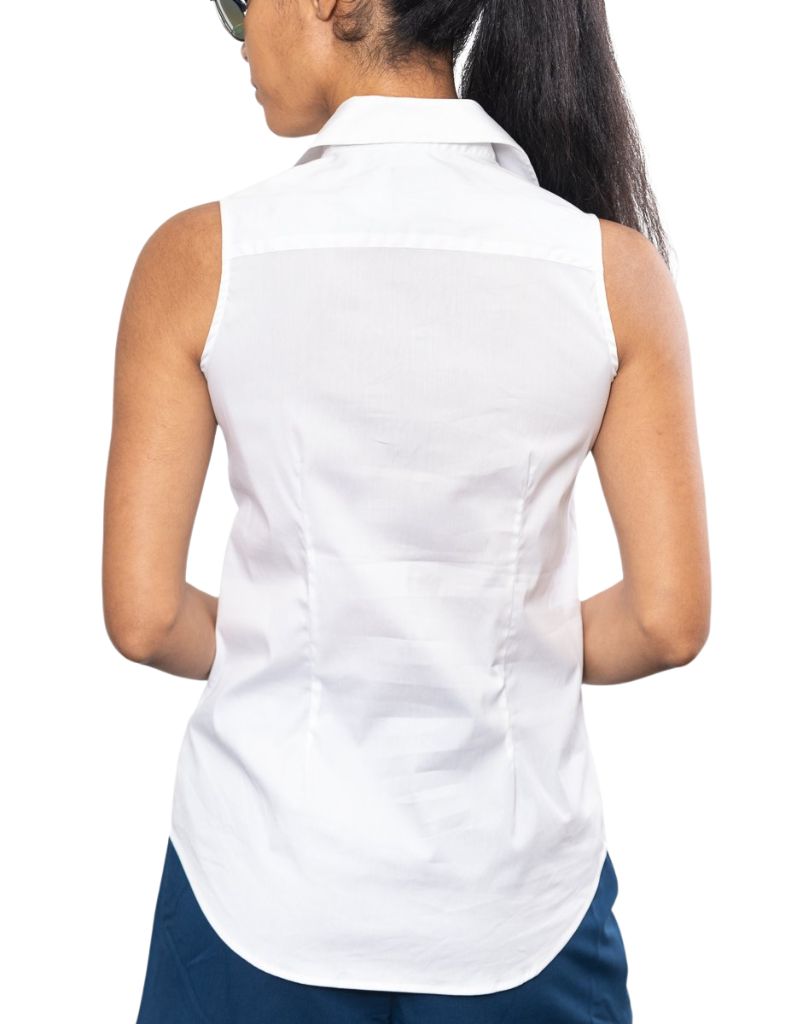 The Sleeveless Shirt White