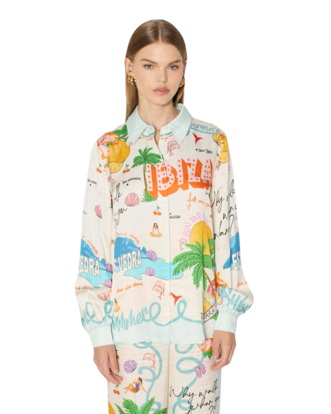 Cali Full Moon Flowing Shirt Multico