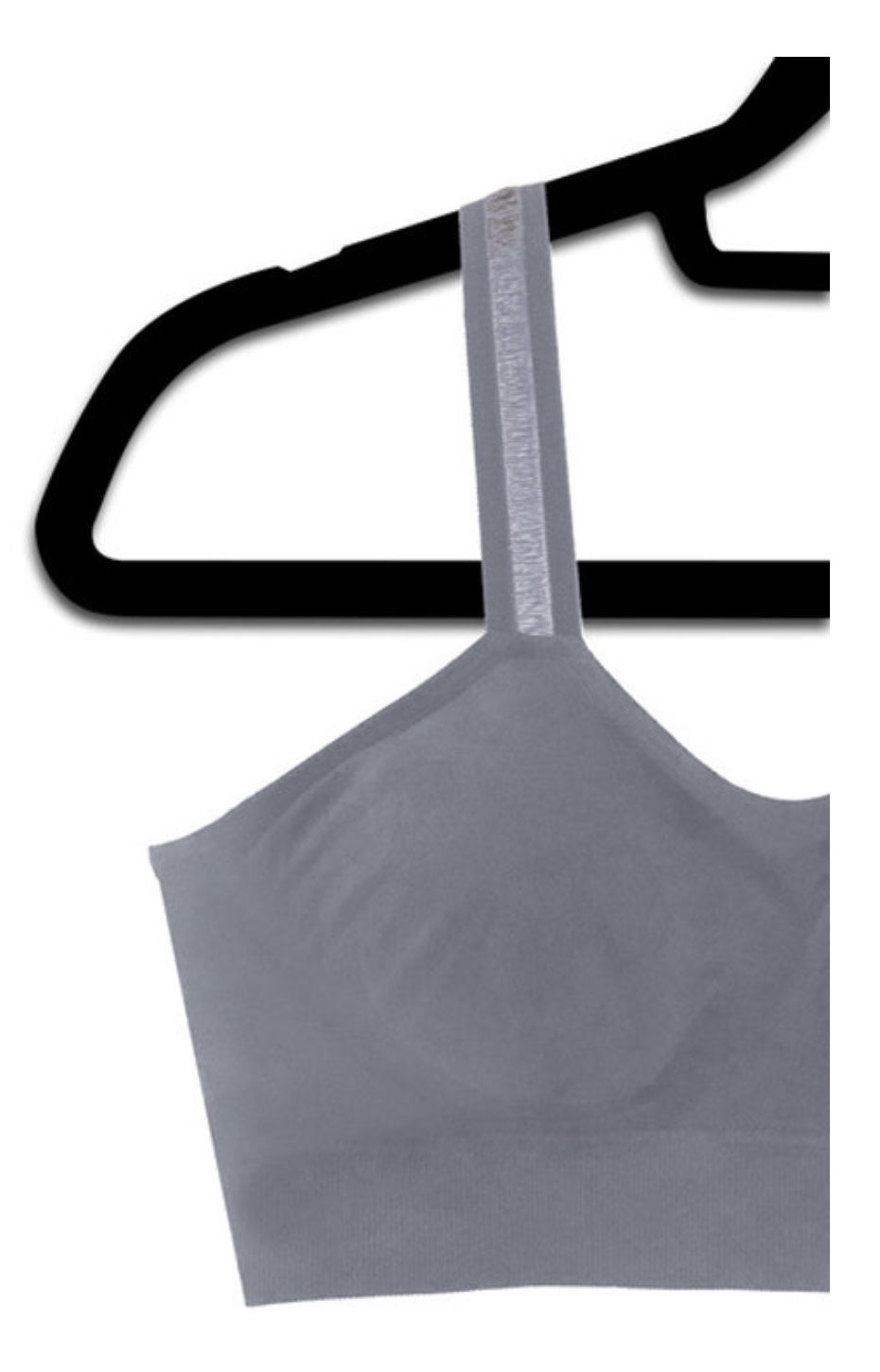 Strap-Its Slate Gray Bra with Attached Sheer Strap