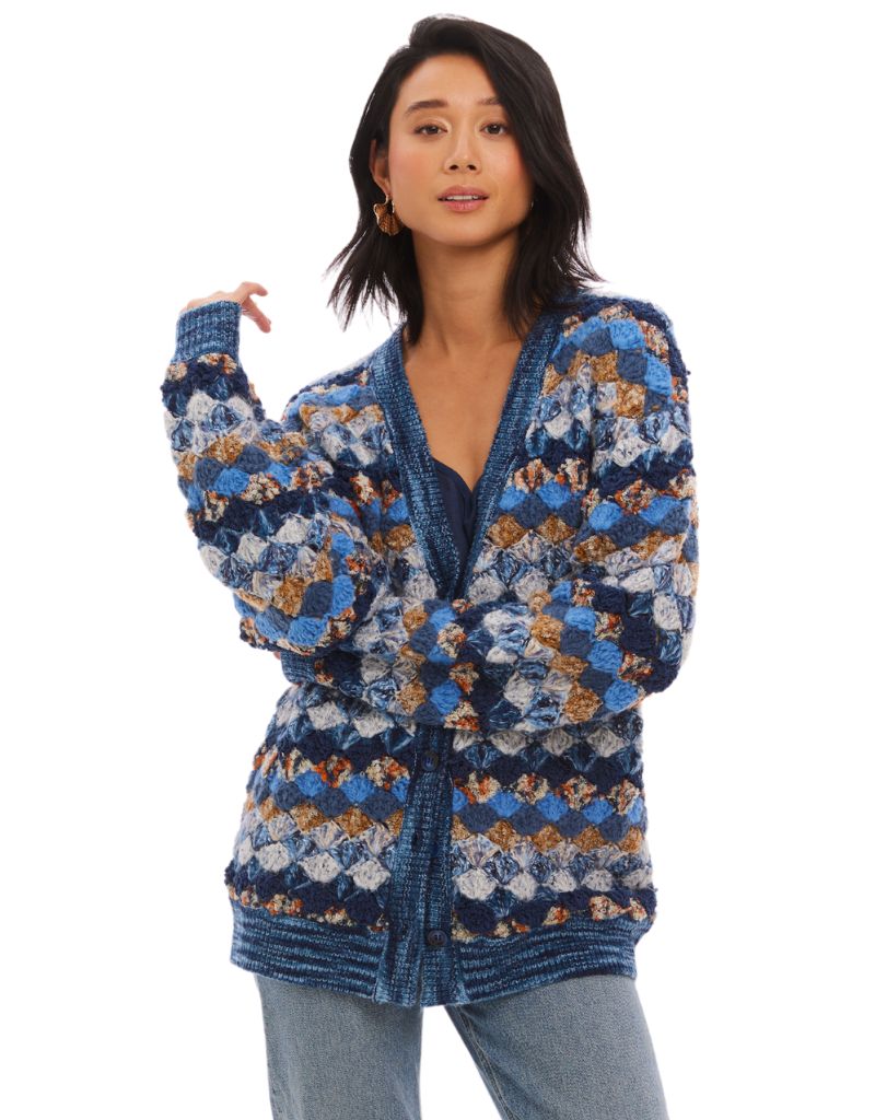 Randi Cardigan Blue Multi