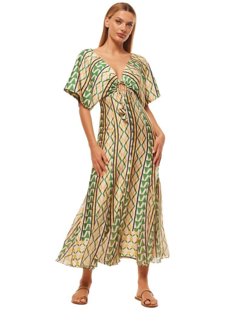 Irena Dress Limoncello Geo Mix