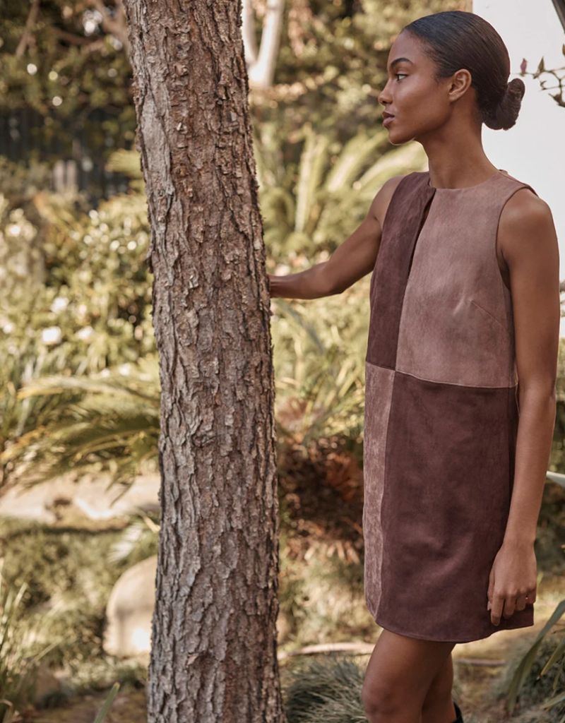 Sigrid Dress Faux Suede Mix F26