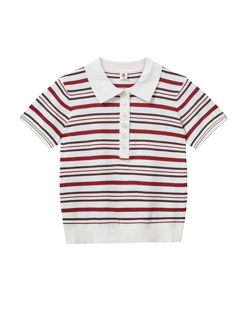 Madison Button Polo Vino
