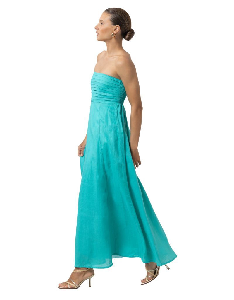 Talia Linen Dress Laurel