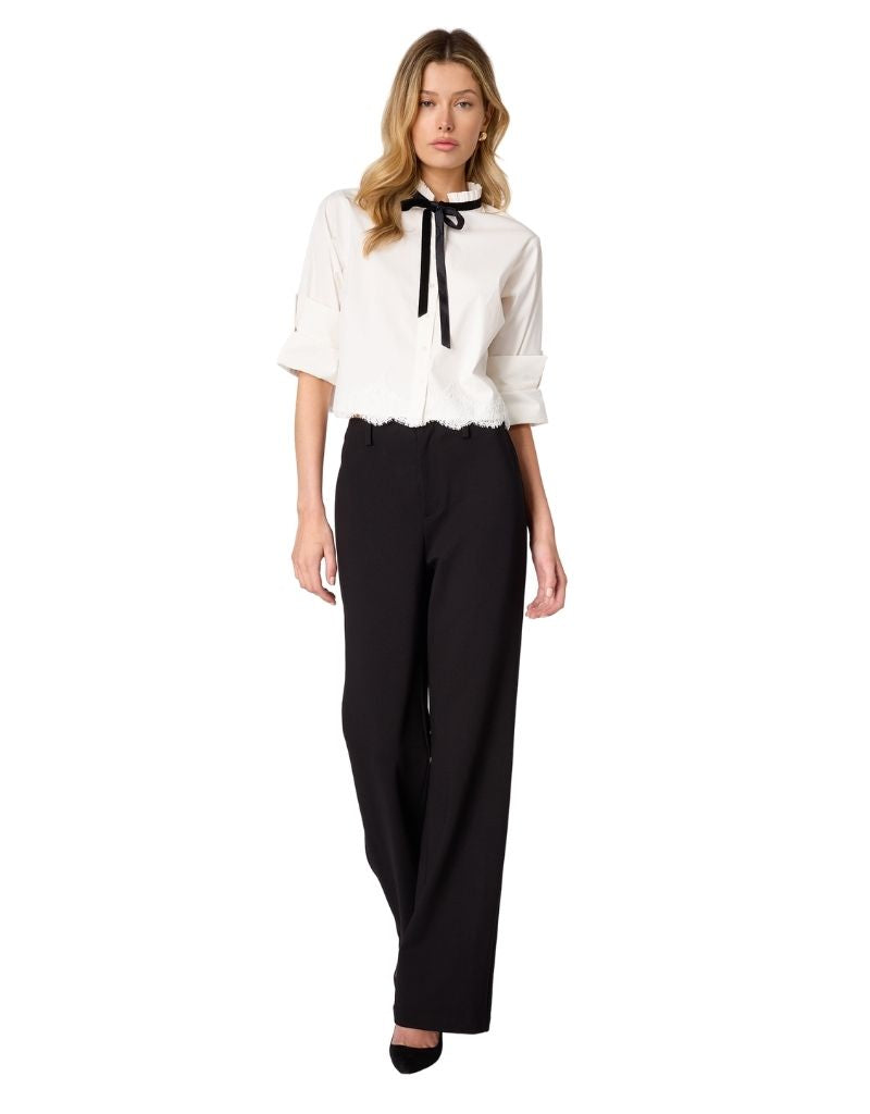 Taylor Poplin Button Down Shirt White H26