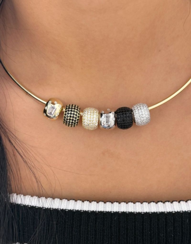 Full Pave Spacer Charm Gold