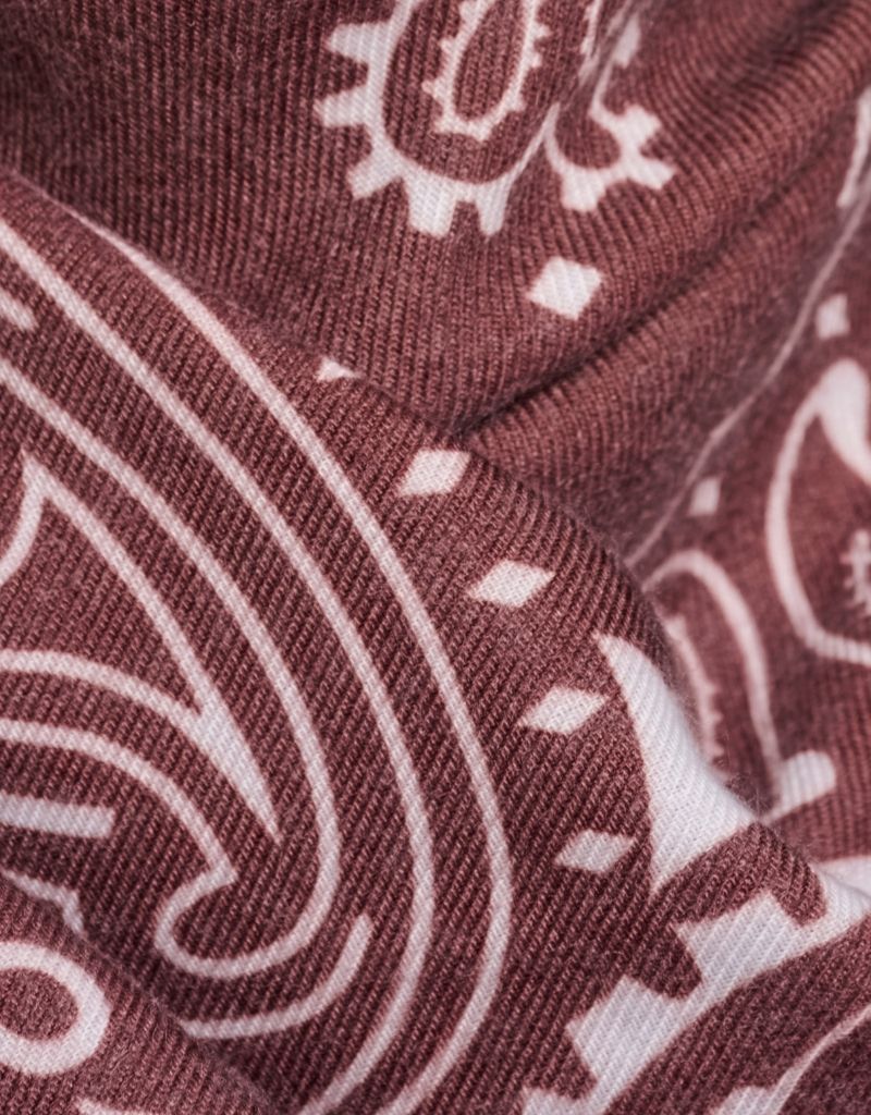 Odiana Big Square Print Scarf Sangria Paisley F26