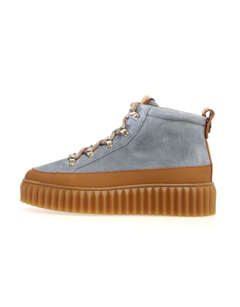 Helia Gummed Calf Suede Cognac Grey 3D34 F23