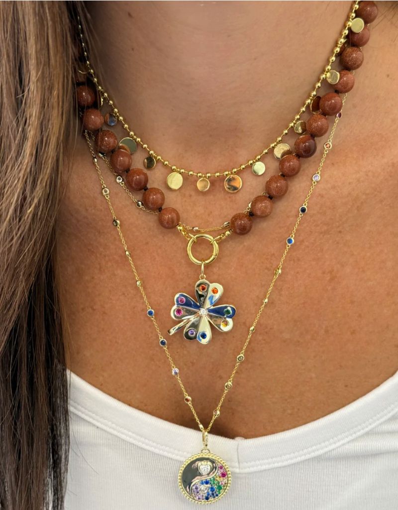 Mocha Push Clasp Necklace