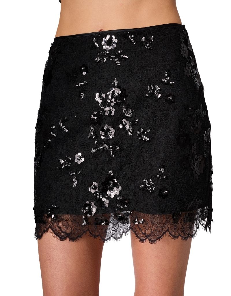 Veronique Mid Rise Mini Skirt Black H26