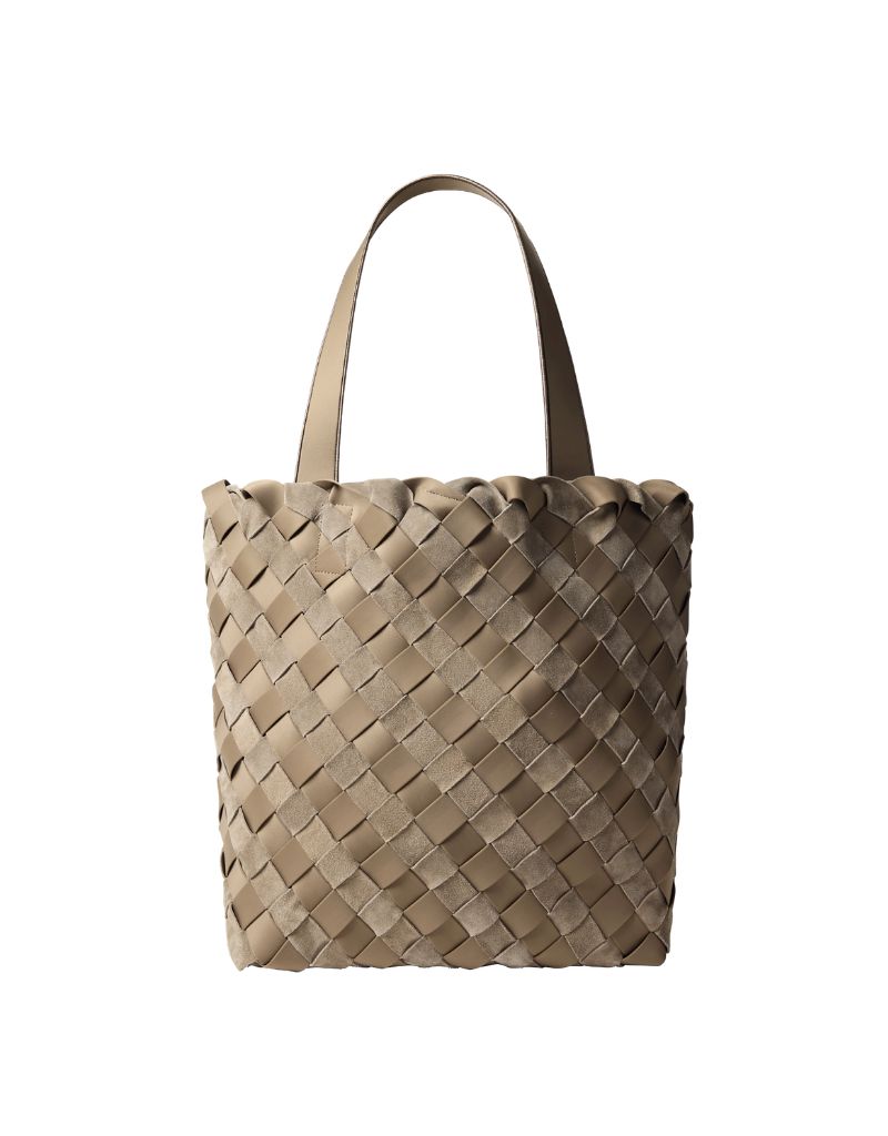 Como Shopper Tope Striped Suede Bluff