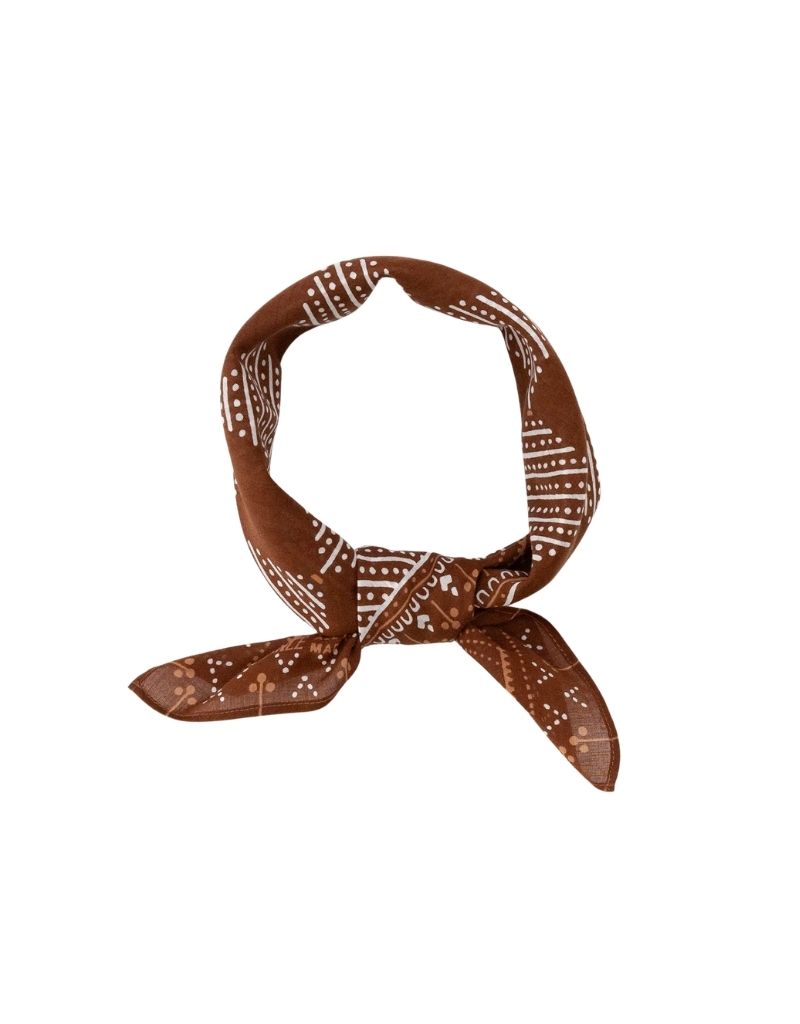 Cotton Checker Bandana Cocoa