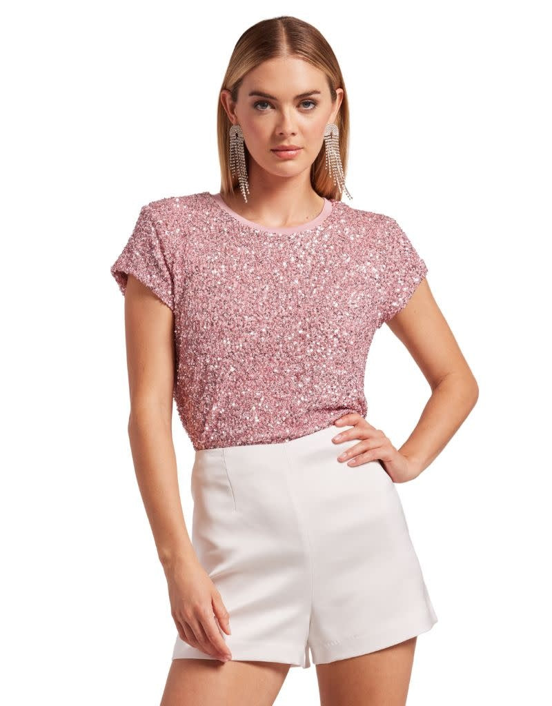 Kai Sequin Top Light Pink