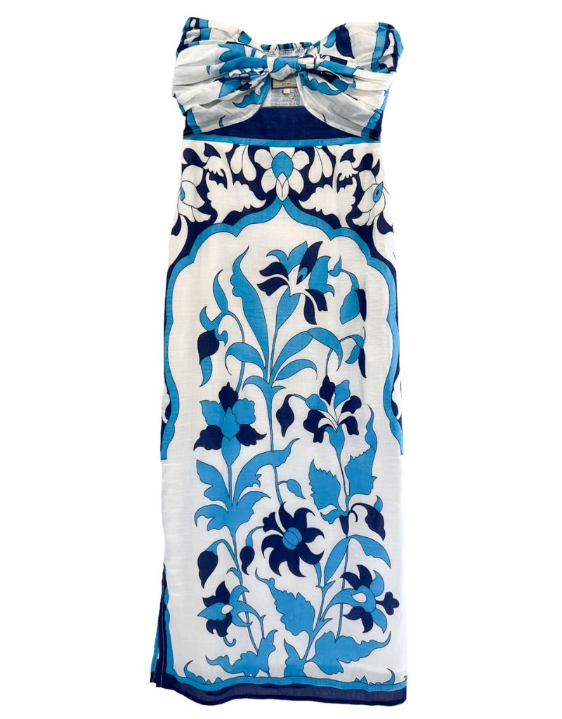 Bowie Maxi Dress Blue Navy Floral 6