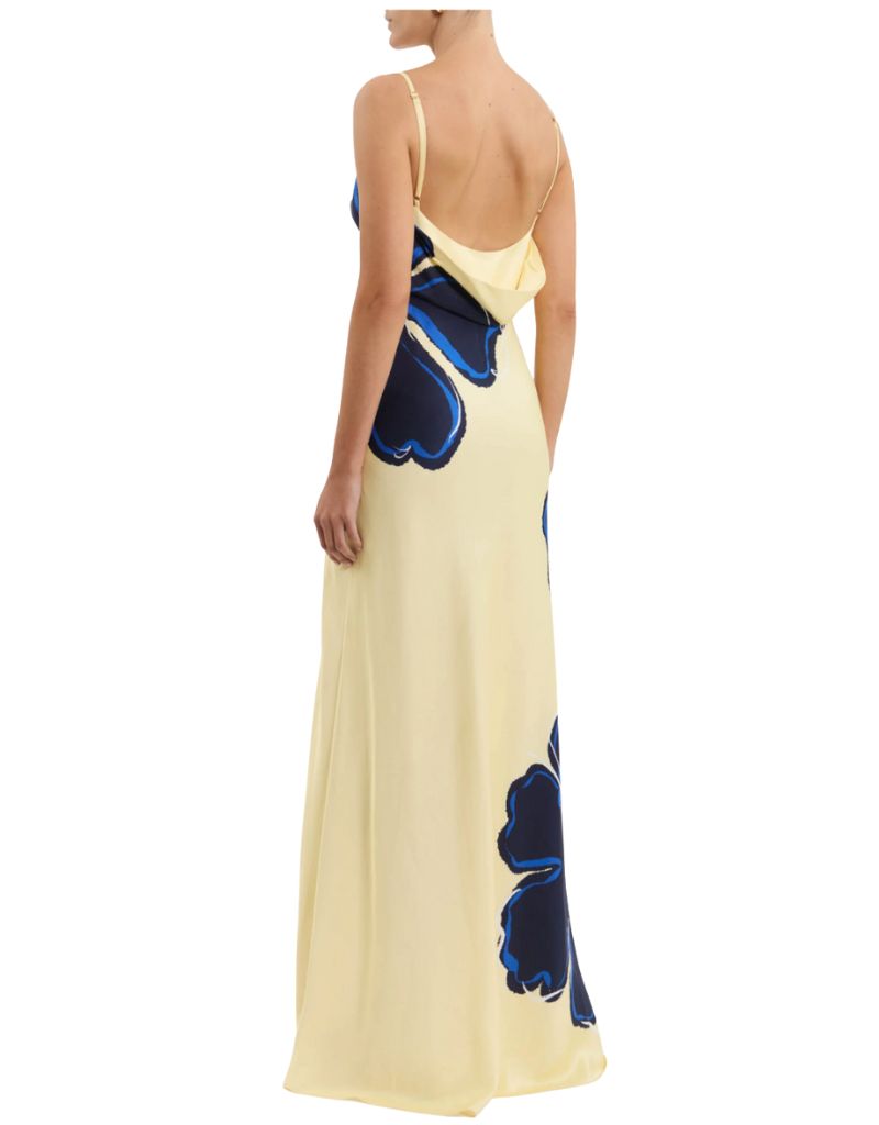 Indigo Bloom Maxi Navy Yellow Floral Print